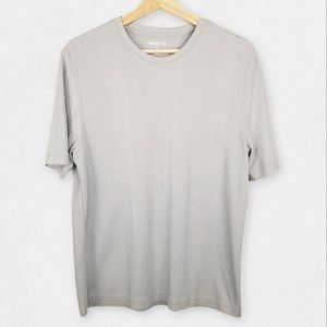 Claiborne Ribbed Shirt Mens Silver Grey Medium